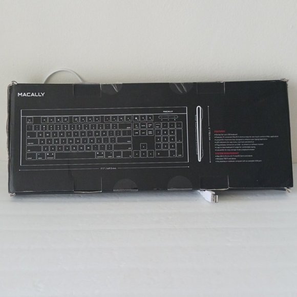 Macally 104 key full size USB Keyboard for Mac and PC in white - Picture 8 of 10